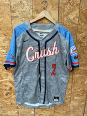Vintage Y2K Nike Gray/Blue Crush Baseball Jersey #2 size large