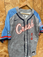 Vintage Y2K Nike Gray/Blue Crush Baseball Jersey #2 size large