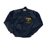 Vintage 80s Purdue Boilermakers Satin Bomber Jacket by Chalk Line - Black - Size XXL