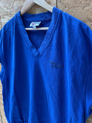 Vintage 80s Reebok Blue V-Neck Sleeveless Shirt Mens Size L