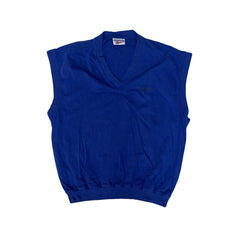 Vintage 80s Reebok Blue V-Neck Sleeveless Shirt Mens Size L