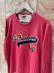 Levis Red Tab Mens Orange Long Sleeve San Francisco Script Graphic T-Shirt size Medium