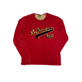 Levis Red Tab Mens Orange Long Sleeve San Francisco Script Graphic T-Shirt size Medium