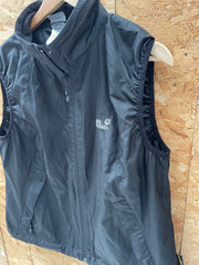 Jack Wolfskin Women's XL Black Waterproof Stormlock Vest - Outdoor Activewear