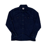 Vintage Y2K Levi's Men's Size S Dark Wash Herringbone Denim Long Sleeve Chore Shirt