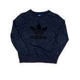 Vintage Y2K Adidas Men's Size M Dark Blue Camo Crewneck Sweatshirt Jumper