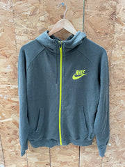 Nike Men's Olive & Lime Green Zip-Up Hoodie Sweatshirt Jacket Size M