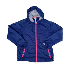 Vintage Y2K Diesel Women's Size L Blue Pink Jacket Windbreaker Hooded Graphic