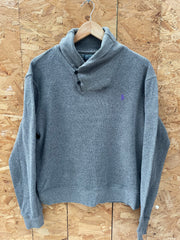 Vintage Y2K Polo by Ralph Lauren Men's Size M Gray Shawl Collar Sweater