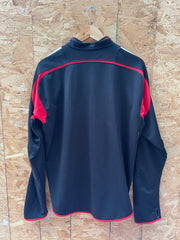 Vintage Adidas Men's XL Black Red White 1/4 Zip Long Sleeve Training Top Jacket