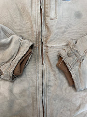 Vintage 90s Carhartt Distressed Tan Full Swing Heavyweight Duck Jacket Size L