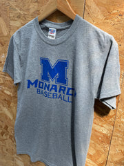 Vintage Didonato Gray Monarch Baseball T-Shirt Short Sleeve by Jerzees Adult S
