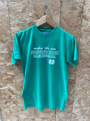 Vintage Champion Notre Dame Fighting Irish Basketball T-Shirt Green Size S