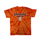 Vintage USA college Kaukauna Ghosts Tie Dye T-Shirt Orange Adult Size Medium