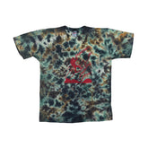 Vintage 90s Anvil Tie-Dye T-Shirt Large Green/Brown Camp Graphic