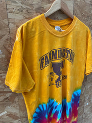 Farmington Farmers Tie-Dye T-Shirt - Gold - Size G