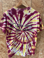 We're Geeks not Greeks Tie Dye T-Shirt Alpha Delta Phi Fraternity M Red Yellow