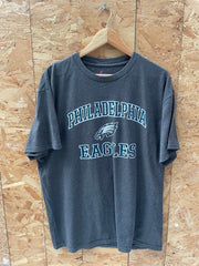 Vintage Philadelphia Eagles XL T-Shirt Gray Mens NCAA Football Tee by Majestic