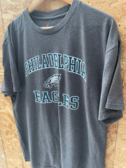Vintage Philadelphia Eagles XL T-Shirt Gray Mens NCAA Football Tee by Majestic