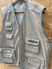 Vintage Carpeneto Srl Utility Tactical Vest - Beige - Size L - Multi Pocket Fishing Vest