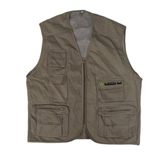 Vintage Carpeneto Srl Utility Tactical Vest - Beige - Size L - Multi Pocket Fishing Vest