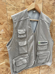Vintage Carpeneto Srl Utility Tactical Vest - Beige - Size L - Multi Pocket Fishing Vest