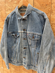 Vintage Levi's Denim Jacket - Men's Medium - Light Wash - Classic Style Pyrotechnic Crew