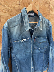 Vintage Y2K Levi's Engineered Jeans Denim Trucker Jacket - Blue - Size Large