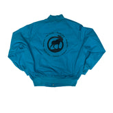 Vintage 90s Moose Horseshoe League USA Teal Blue Baseball Jacket, Size L