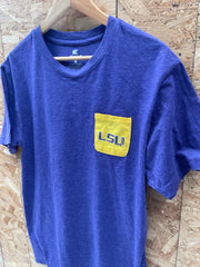 Vintage Y2K USA College LSU Tigers Purple & Gold T-Shirt Size M by Colosseum