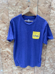 Vintage Y2K USA College LSU Tigers Purple & Gold T-Shirt Size M by Colosseum