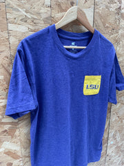 Vintage Y2K USA College LSU Tigers Purple & Gold T-Shirt Size M by Colosseum