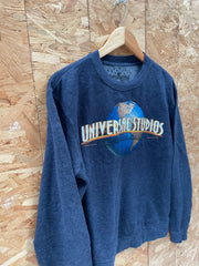 Vintage Universal Studios Sweatshirt Crew Neck Long Sleeve Dark Gray Adult Size Not M