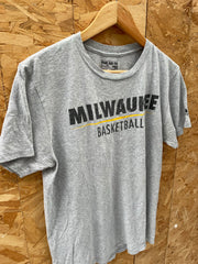 Vintage Y2K Adidas Milwaukee Basketball T-Shirt Men's Size M Gray