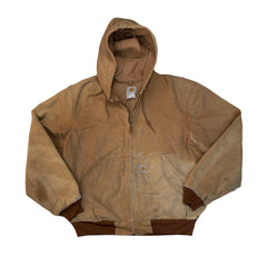 Carhartt Tan Hooded Jacket Size L
