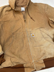 Carhartt Tan Hooded Jacket Size L