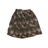 Vintage 80s Bruno D'Este Floral Midi Skirt Size L Green Brown