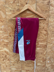 Vintage Lotto Track Pants Size M Maroon White Blue Mens 90s Retro