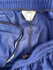Vintage 90s Asics Velour Track Pants Size 52 Navy Blue White Mens