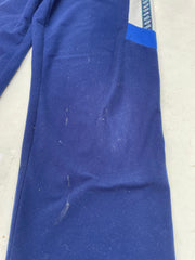 Vintage 90s Asics Velour Track Pants Size 52 Navy Blue White Mens