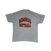 Vintage 90s Russell Athletic T-Shirt - Memorial Softball - Gray - Size XL