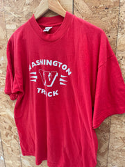 Vintage 90s Single Stitch Washington Track T-Shirt Red Size XL by Murina