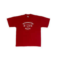 Vintage 90s Single Stitch Washington Track T-Shirt Red Size XL by Murina