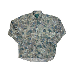 Vintage 90s Paisley Scrapbook Print Long Sleeve Ugly Shirt Men's L by Dornbusch