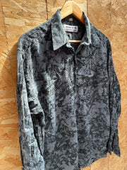 Vintage 90s Black Charcoal Abstract Scrapbook Print Ugly Size L by Mark Adam