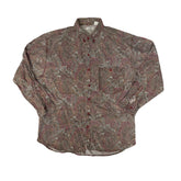 Vintage 90s Paisley Multicolor Grungy Long Sleeve Ugly Shirt Mens L