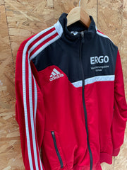 Adidas Red Track Jacket Size S Men's Full Zip ERGO Vintage Football