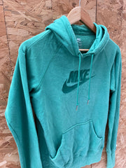 Vintage Nike Women's Size M Green Hoodie Sweatshirt Pullover Sweater