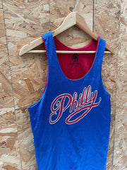 Vintage Philly Blue Red Mesh Basketball Jersey Tank Top Size S by Body Bags