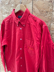 Vintage Y2K Coca-Cola Red Long Sleeve Button Down Shirt Size 41 L